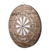 ダーク素朴ウッドボードファミリー名ダーツボード ダーツボード (正面右)