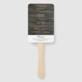 ダーク素朴ウッド結婚式 プログラム ハンドファン (裏面)