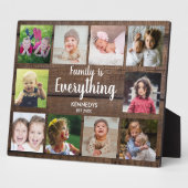 ダーク素朴ウッド10フォトコラージファミリー フォトプラーク (側面)