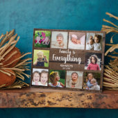 ダーク素朴ウッド10フォトコラージファミリー フォトプラーク (側面)