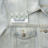 ダーク素朴グリーンサボテン砂漠のパターン職業 名札 (インサイチュ)