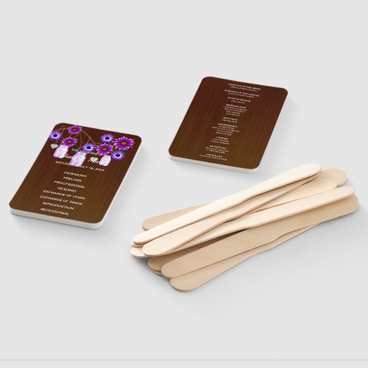 ダーク素朴パープルフローラメイスンジャーズ結婚ズ ハンドファン (組立なし)