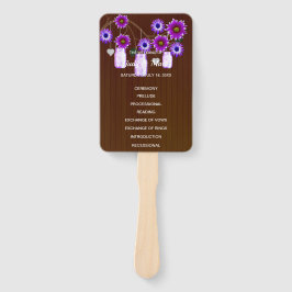 ダーク素朴パープルフローラメイスンジャーズ結婚ズ ハンドファン