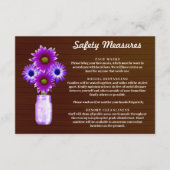 ダーク素朴パープルフローラメイスンジャー安全対策 エンクロージャーカード (正面)