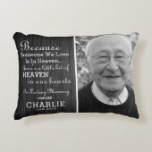 ダーク素朴ファミリーメモリアル引用文&写真 アクセントクッション (正面)