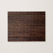 ダーク素朴ブラウンウッドフェンスカントリースタイル ジグソーパズル (横)