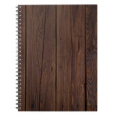 ダーク素朴ブラウンウッドフェンスカントリースタイル ノートブック (正面)