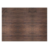 ダーク素朴ブラウンウッド木製カントリースタイル テーブルクロス (正面(横))