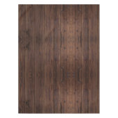 ダーク素朴ブラウンウッド木製カントリースタイル テーブルクロス (正面)