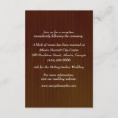 ダーク素朴レッドフローラメイスン結婚ズ詳細 エンクロージャーカード (裏面)