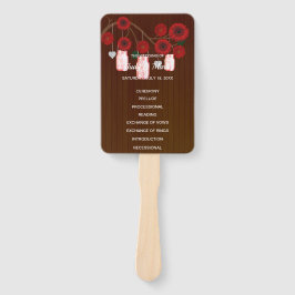 ダーク素朴レッドフローラメイスン結婚ズ ハンドファン