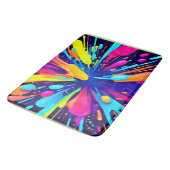 ダーク絵を描バスキャンバス上のネオン爆発 バスマット (アングル)