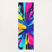 ダーク絵を描バスキャンバス上のネオン爆発 ヨガマット (裏面)