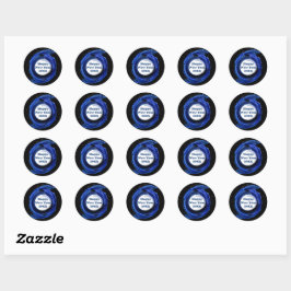 ダーク絵を描ブルーオンナイトハッピーニューイヤー20xx ラウンドシール