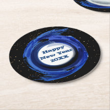 ダーク絵を描ブルーオンナイトハッピーニューイヤー20xx