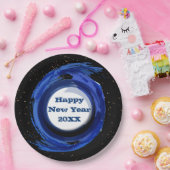 ダーク絵を描ブルーオンナイト、20xx 9年おめでとう ペーパープレート (パーティー)