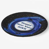 ダーク絵を描ブルーオンナイト、20xx 9年おめでとう ペーパープレート (アングル)