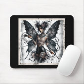ダーク美しいゴシックアジア妖精タトゥー&ホイップ マウスパッド (マウス)