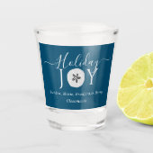 ダーク航海のティール(緑がかった色)ブルージョイ砂ドルショットグラス ショットグラス (正面)