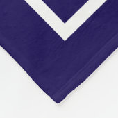 ダーク航海のブルー&ホワイトいかり&姓 フリースブランケット (角)