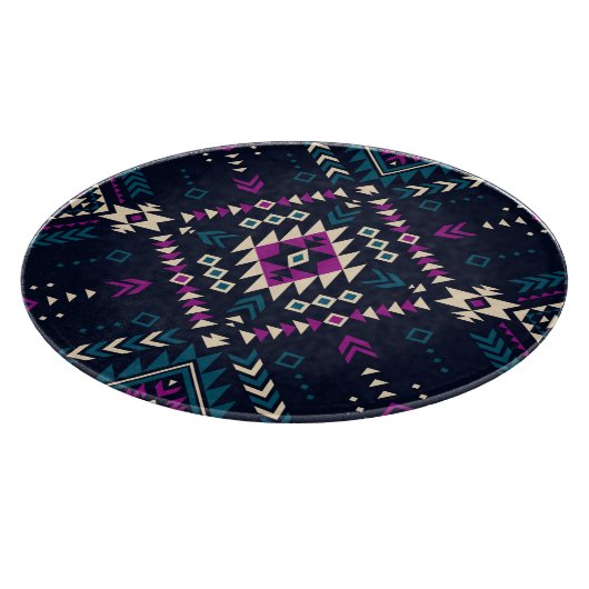 ダーク部族ナバホ、ヴィンテージ幾何学的。 カッティングボード (角)