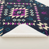 ダーク部族ナバホ、ヴィンテージ幾何学的。 シェルパブランケット (3/4)