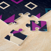 ダーク部族ナバホ、ヴィンテージ幾何学的。 ジグソーパズル (側面)