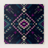 ダーク部族ナバホ、ヴィンテージ幾何学的。 ジグソーパズル (横)