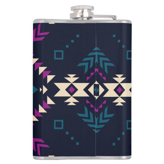ダーク部族ナバホ、ヴィンテージ幾何学的。 フラスク (裏面)