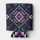 ダーク部族ナバホ、ヴィンテージ幾何学的。 缶クーラー (裏面)