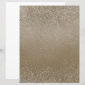 ダーク金ゴールドきらめくグリッターダストスクラップブック紙 (正面/裏面)