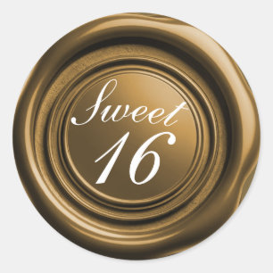 ダーク金ゴールドキャンドルワックスシールドリップスウィート16 結婚's ラウンドシール