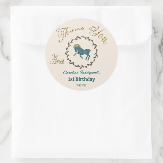 ダーク金ゴールドフローラエンボスアリー〔占星術の〕十二宮図 ラウンドシール (バッグ)