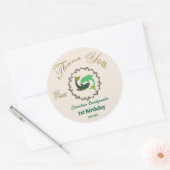 ダーク金ゴールドフローラエンボス魚座〔占星術の〕十二宮図 ラウンドシール (封筒)