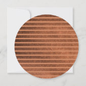 ダーク銅ストライプタイポグラフィモダン円 招待状 (裏面)