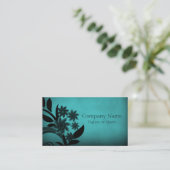 ダーク開花名刺、ターコイズ 名刺 (スタンド正面)