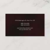 ダーク魅力的レッドプロフェッショナル名刺 名刺 (裏面)