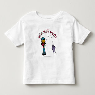 ダーク魚釣りガール トドラーTシャツ