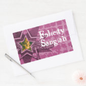 ダーク10代のピンクidラベルのシール 長方形シール (封筒)