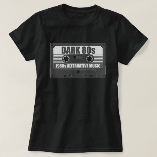 ダーク80年代カセットテープTシャツ Tシャツ (デザイン正面)