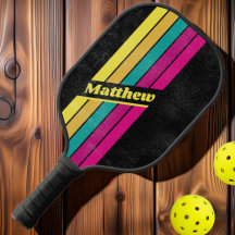 ダーク80年代風レトロストライプ 名入れ