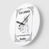 ダーク・アカデミア Ex Libris オリジナル リーディングジャーナル ラージ壁時計 (傾斜)