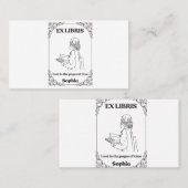 ダーク・アカデミア Ex Libris オリジナル リーディングジャーナル 名刺 (正面/裏面)