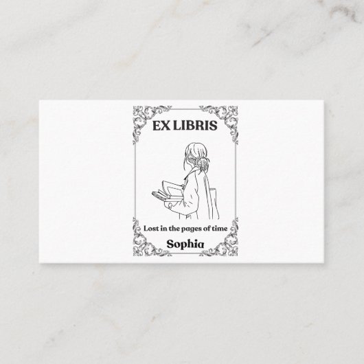 ダーク・アカデミア Ex Libris オリジナル リーディングジャーナル 名刺 (正面)