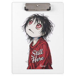 ダーク・アニメ "Still Here" 美学 ゴシックイラスト クリップボード