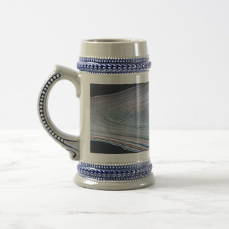 ダーク・アブストラクト・スワール 陶器ビールジョッキ・マグ ビールジョッキ