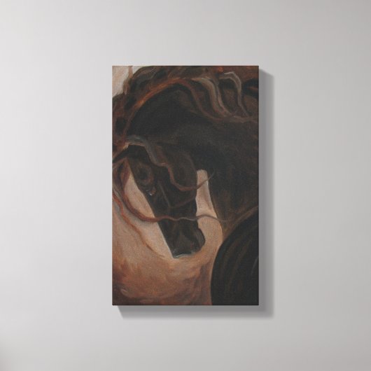 ダーク・アンダルシア語、アンダルシア語、馬術スペインの、 キャンバスプリント (正面)