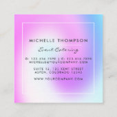 ダーク イリデセント バルーンズ イベント コーディネーター スクエア名刺 (裏面)