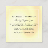 ダーク イリデセント バルーンズ イベント コーディネーター スクエア スクエア名刺 (裏面)