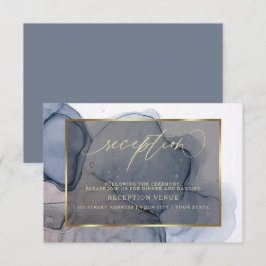 ダーク インキー ダスティーブルー マウベ レセプション インビテーション